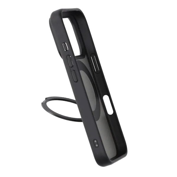 iPhone 17 Pro Deksel Roterbart Stativ Svart