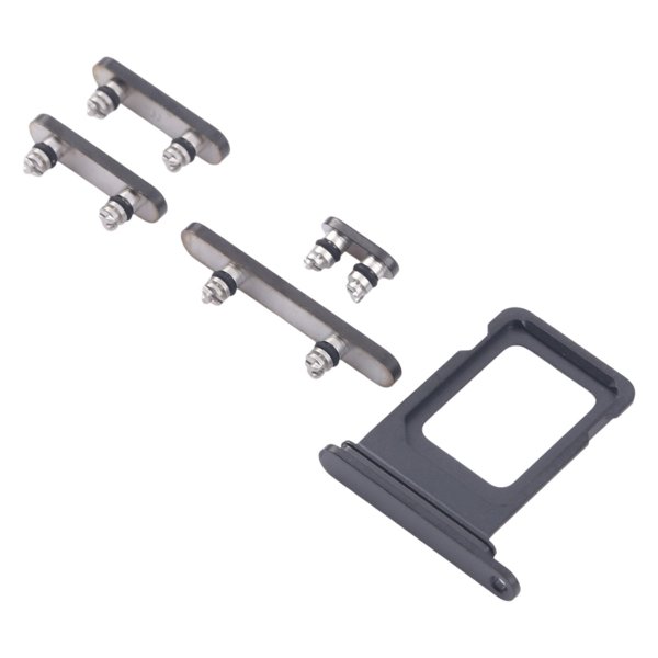 Knapper og SIM-kortholder for iPhone 16 Pro og 16 Pro Max - Svart
