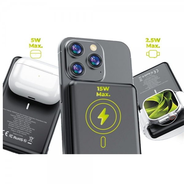 Mobile Origin 3-i-1 Powerbank 10 000 mAh MagSafe
