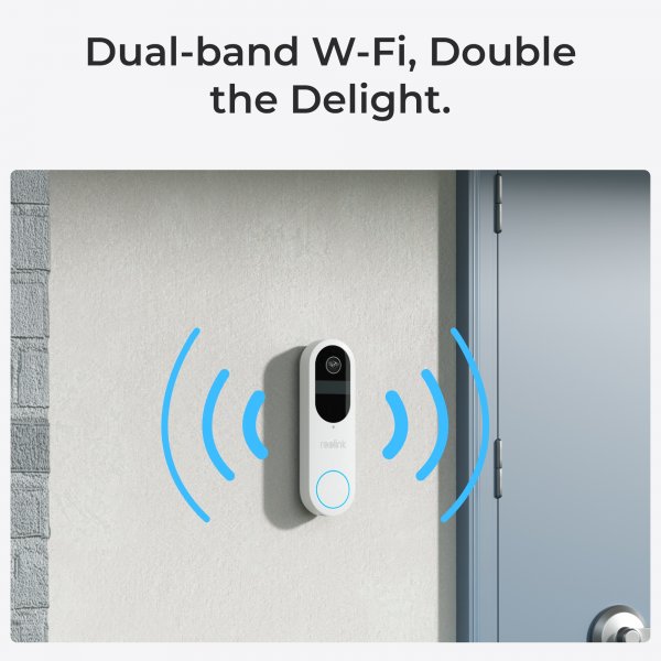 Reolink Video Dørklokke Smart Video Dørklokke 2K Wi-Fi Hvit