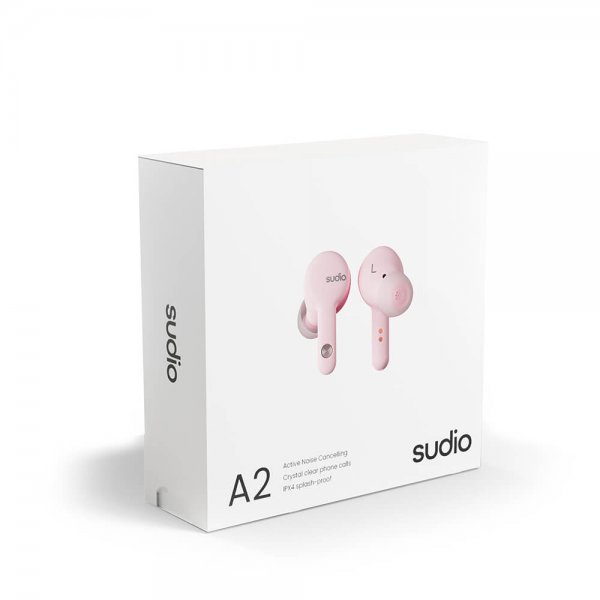 Sudio Hodetelefoner In-Ear A2 True Wireless ANC Rosa