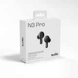 Sudio Trådløse Hodetelefoner N3 Pro ANC Titanium Black