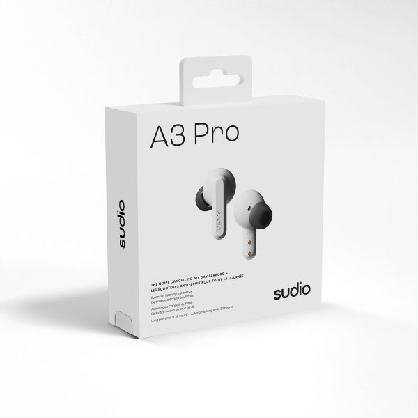 Sudio Trådløse Hodetelefoner A3 Pro ANC Fog White