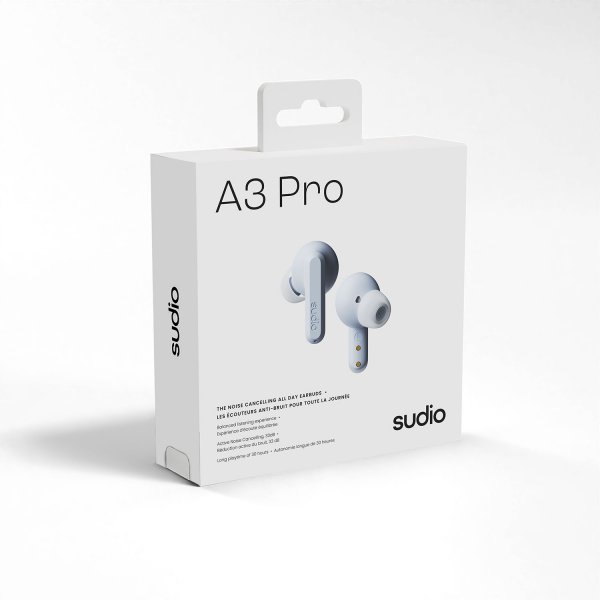 Sudio Trådløse Hodetelefoner A3 Pro ANC Powder Blue