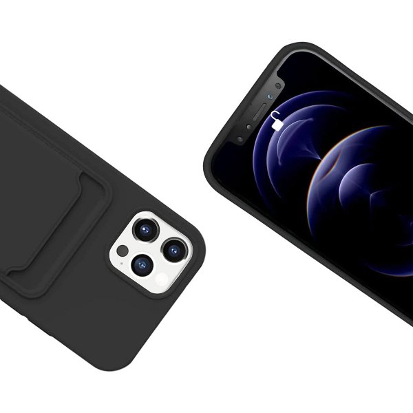 iPhone 14 Pro Deksel Kortholder Svart