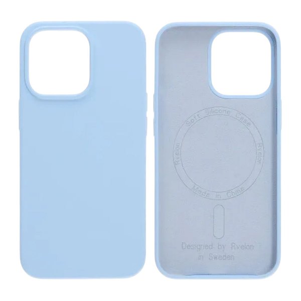 Rvelon iPhone 13 Pro Deksel Silikon MagSafe Blå