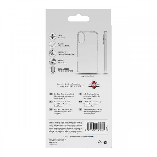 X2O iPhone Air Deksel Soft Clear Cover Transparent