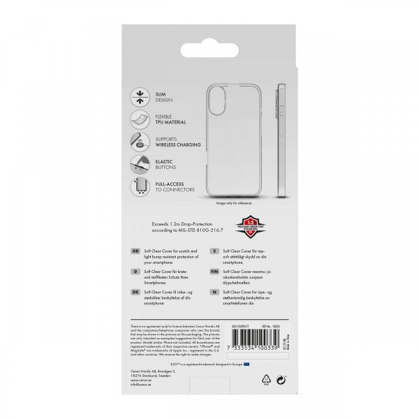 X2O iPhone 17 Deksel Soft Clear Cover Transparent