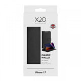 X2O iPhone 17 Etui Classic Wallet Svart