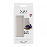 X2O iPhone 17 Etui Classic Wallet Greige