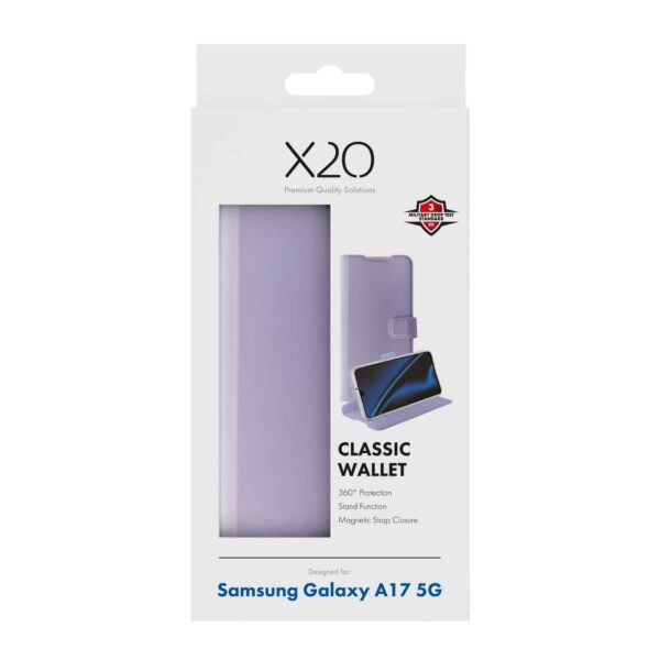 X2O Samsung Galaxy A17 Etui Classic Wallet Lavendel