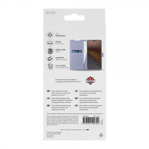 X2O Honor 400 Lite Etui Classic Wallet Lavendel