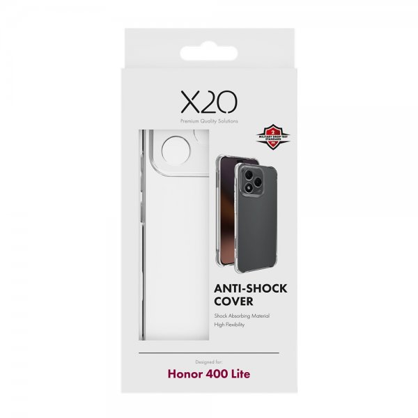 X2O Honor 400 Lite Deksel Anti-Shock Transparent