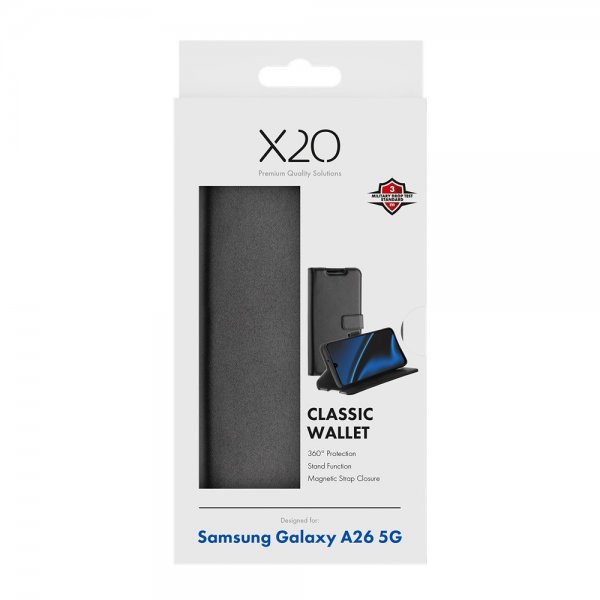 X2O Samsung Galaxy A26 Etui Classic Wallet Svart