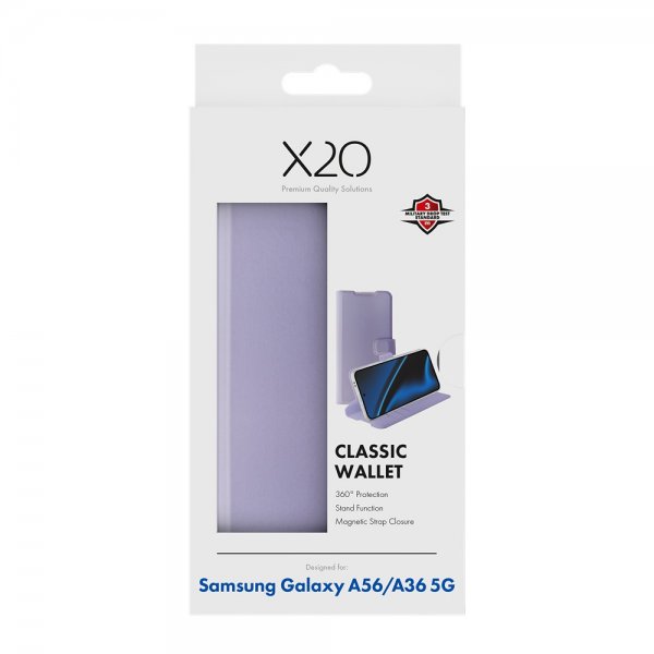 X2O Samsung Galaxy A36/Galaxy A56 Etui Classic Wallet Lavendel