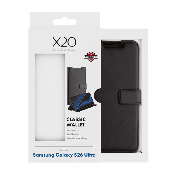 X2O Samsung Galaxy S26 Ultra Etui Classic Wallet Svart