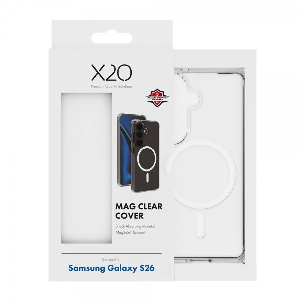 X2O Samsung Galaxy S26 Deksel Mag Clear Transparent