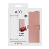 X2O OnePlus 15 Etui Classic Wallet Rosegull