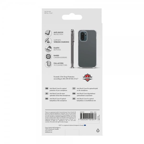 X2O OnePlus 15R Deksel Anti-Shock Transparent