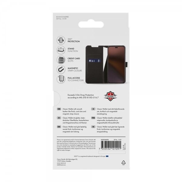 X2O Honor Magic 8 Pro Etui Classic Wallet Svart