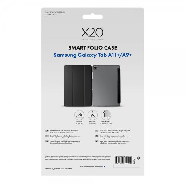X2O Samsung Galaxy Tab A9 Plus/Galaxy Tab A11 Plus Etui Smart Folio Svart