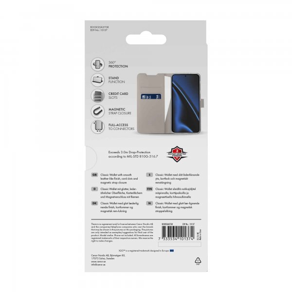 X2O Samsung Galaxy A37 Etui Classic Wallet Greige