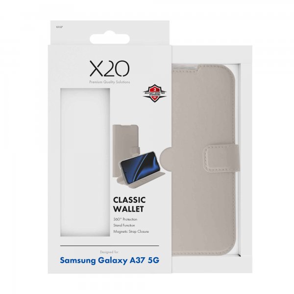 X2O Samsung Galaxy A37 Etui Classic Wallet Greige