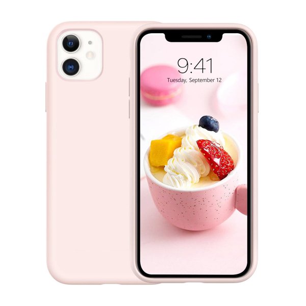 Rvelon iPhone 11 Deksel Silikon Rosa