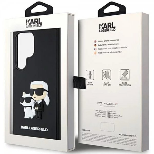 Karl Lagerfeld Samsung Galaxy S24 Ultra 3D Rubber Karl & Choupette Svart