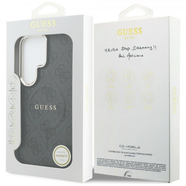 Guess Samsung Galaxy S26 Ultra Deksel 4G Embossed MagSafe Svart