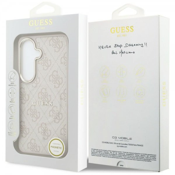 Guess Samsung Galaxy S26 Deksel 4G Embossed MagSafe Rosa