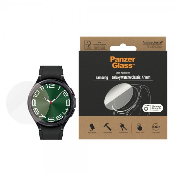 PanzerGlass Samsung Galaxy Watch 6 Classic 47mm Skjermbeskytter Glass