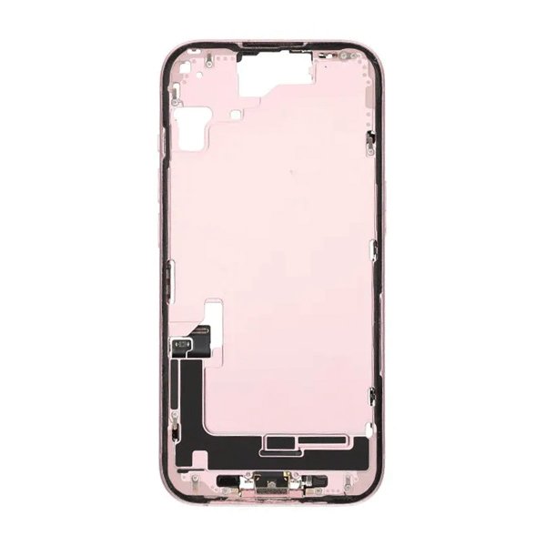 Midtramme med smådeler til iPhone 15 - rosa OEM