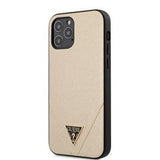 Guess iPhone 12 Pro Max Deksel Saffiano V Stitch Gull