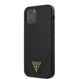 Guess iPhone 12 Pro Max Deksel Saffiano V Stitch Svart