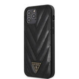 Guess iPhone 12 Pro Max Deksel V Tikattu Svart