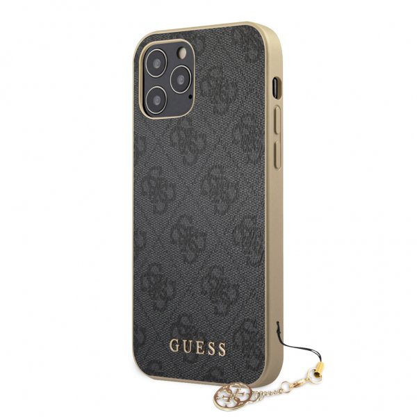 Guess iPhone 12/iPhone 12 Pro Deksel 4G Charms Grå