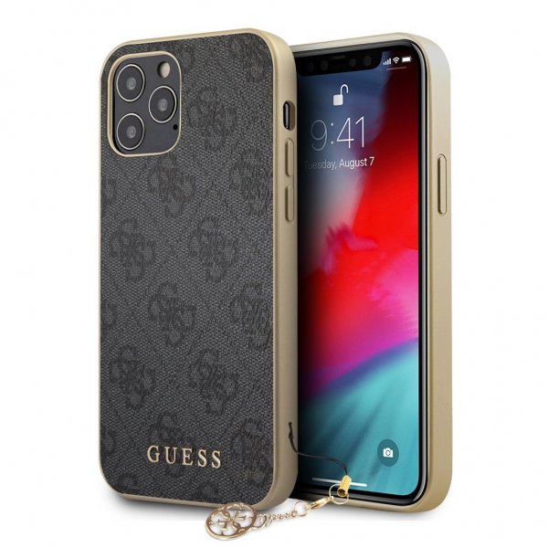 Guess iPhone 12 Pro Max Deksel 4G Charms Grå