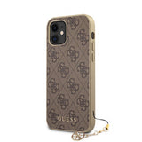 Guess iPhone 12 Mini Deksel 4G Charms Brun