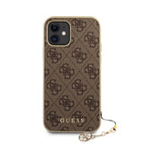 Guess iPhone 12 Mini Deksel 4G Charms Brun