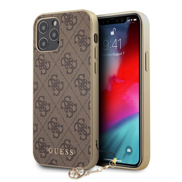 Guess iPhone 12 Pro Max Deksel 4G Charms Brun