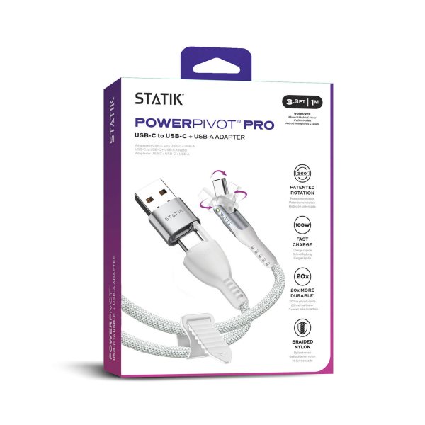 Statik Kabel PowerPivot Pro USB-C/USB-C 1m Hvit