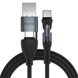 Statik Kabel 360 Pro USB-C/LIghtning/Micro-USB 1m Svart
