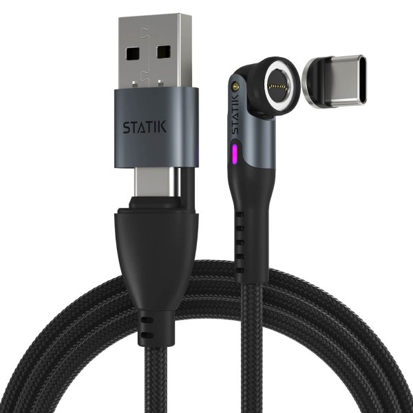 Statik Kabel 360 Pro USB-C/LIghtning/Micro-USB 1m Svart