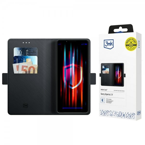 3mk Sony Xperia 1 V Etui Wallet Svart
