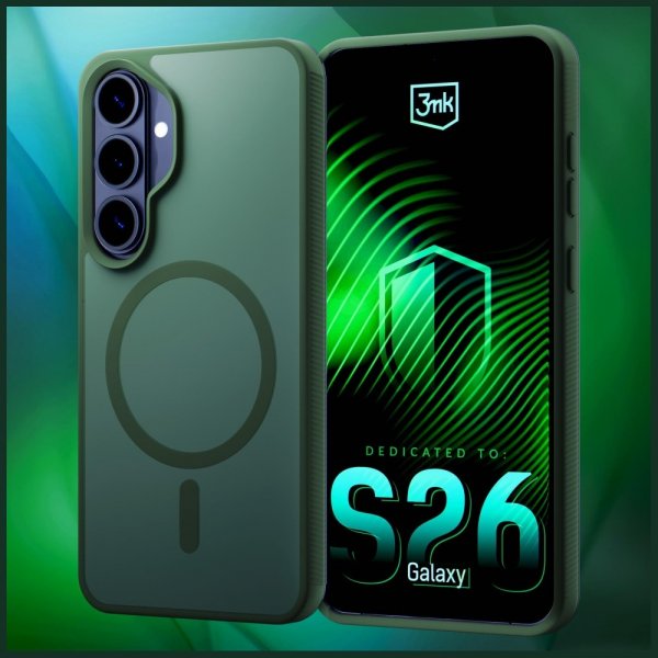 3mk Samsung Galaxy S26 Deksel Smoke MagCase Grønn