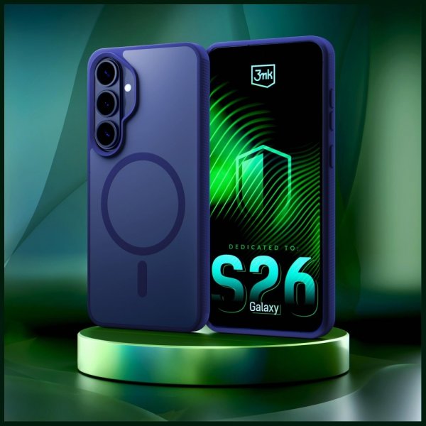 3mk Samsung Galaxy S26 Plus Deksel Smoke MagCase Blå