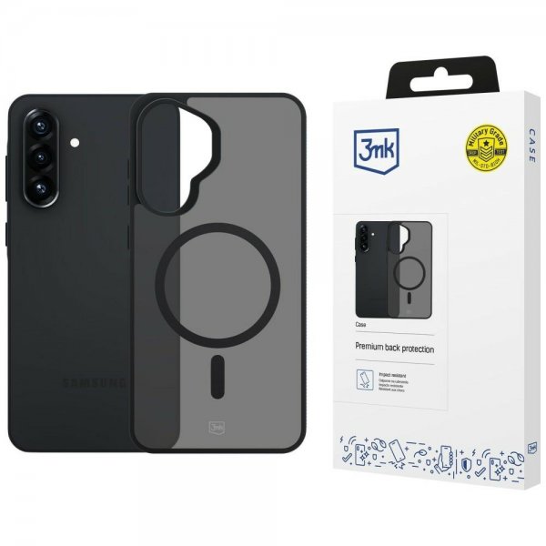 3mk Samsung Galaxy A37 Deksel Smoke MagCase Svart