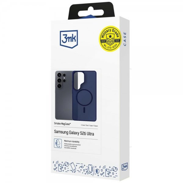 3mk Samsung Galaxy S26 Ultra Deksel Smoke MagCase Blå