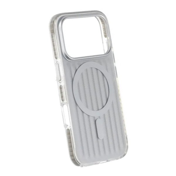 iPhone 17 Pro Deksel Korrugerte MagSafe Sølv